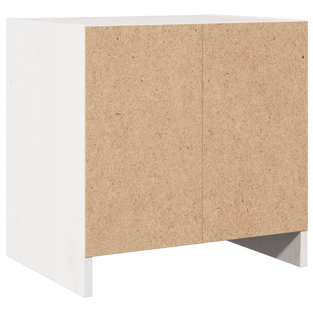 vidaXL Noptiere, 2 buc., alb, 40x30,5x40 cm, lemn masiv de pin