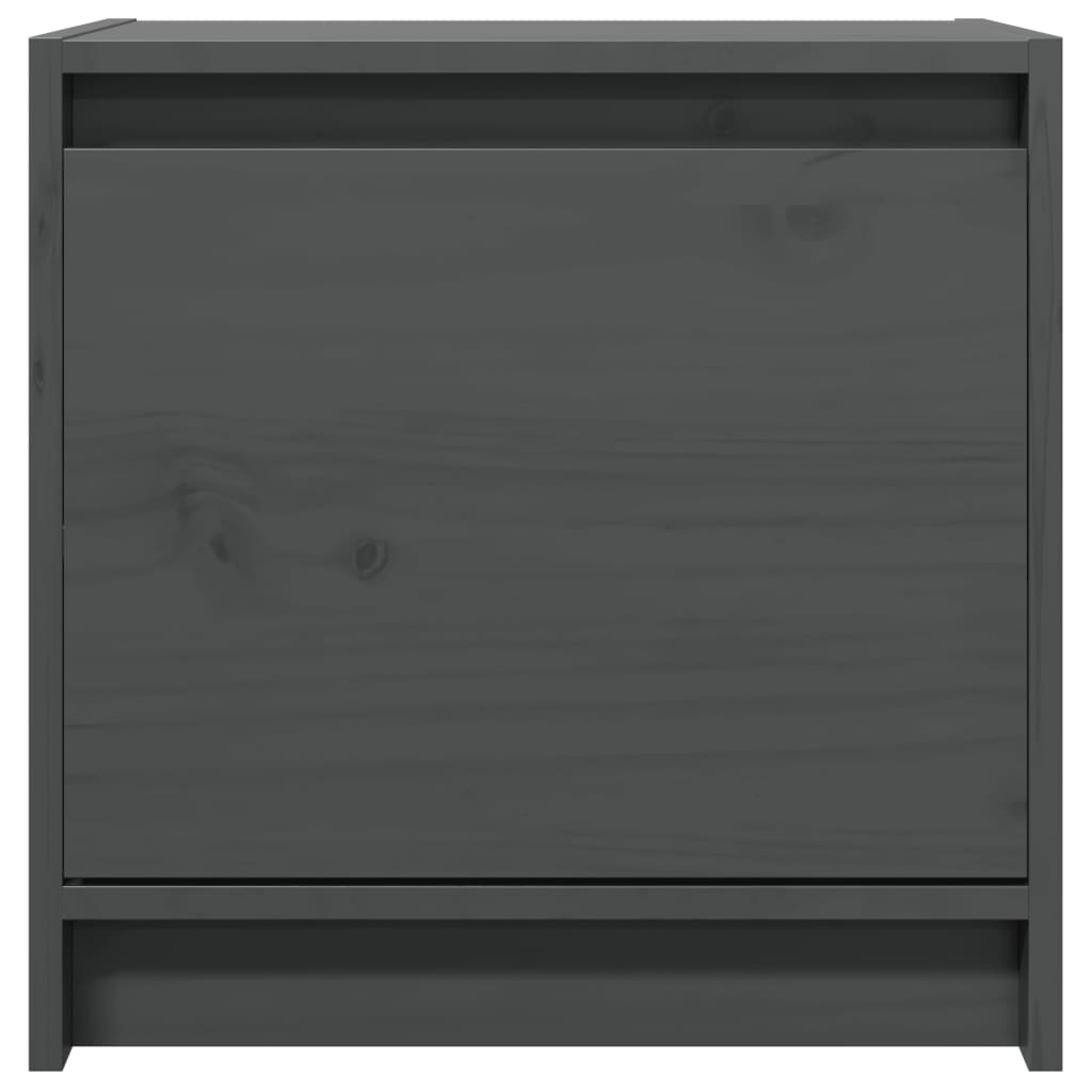 vidaXL Noptiere, 2 buc., gri, 40x30,5x40 cm, lemn masiv de pin vidaXL Noptiere, 2 buc., gri, 40x30,5x40 cm, lemn masiv de pin