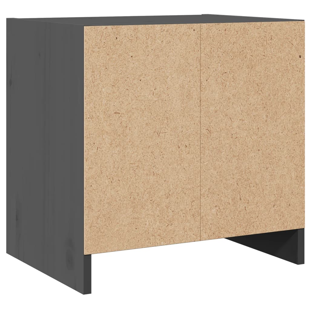 vidaXL Noptiere, 2 buc., gri, 40x30,5x40 cm, lemn masiv de pin vidaXL Noptiere, 2 buc., gri, 40x30,5x40 cm, lemn masiv de pin
