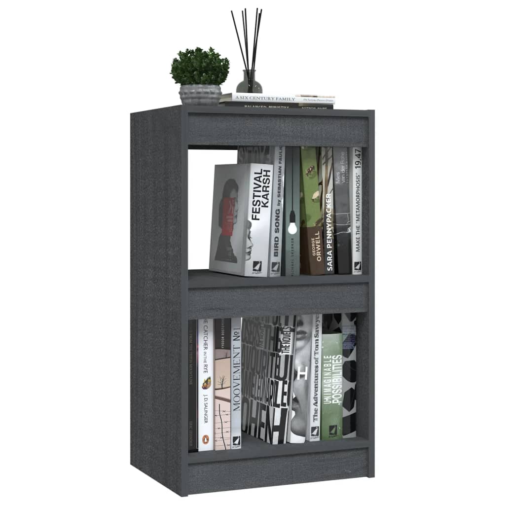 vidaXL Bibliotecă, gri, 40x30x71,5 cm, lemn masiv de pin vidaXL Bibliotecă, gri, 40x30x71,5 cm, lemn masiv de pin