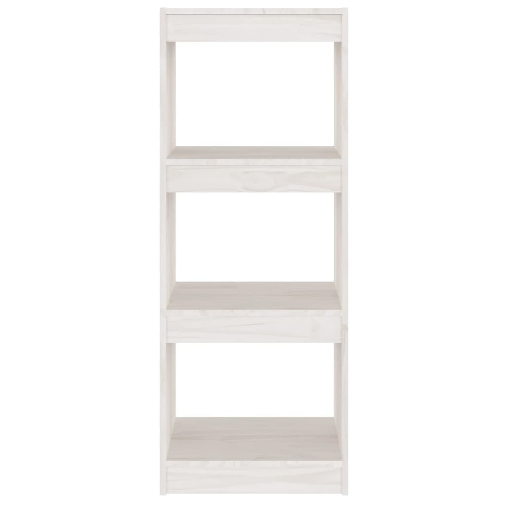 vidaXL Bibliotecă/Separator cameră, alb, 40x30x103,5cm, lemn masiv pin