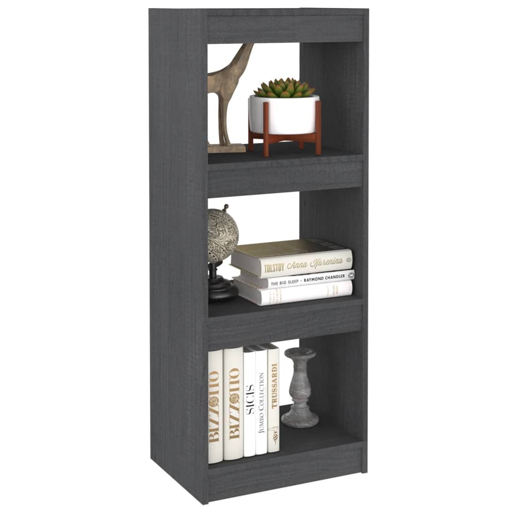 vidaXL Bibliotecă/Separator cameră gri 40x30x103,5 cm lemn masiv pin