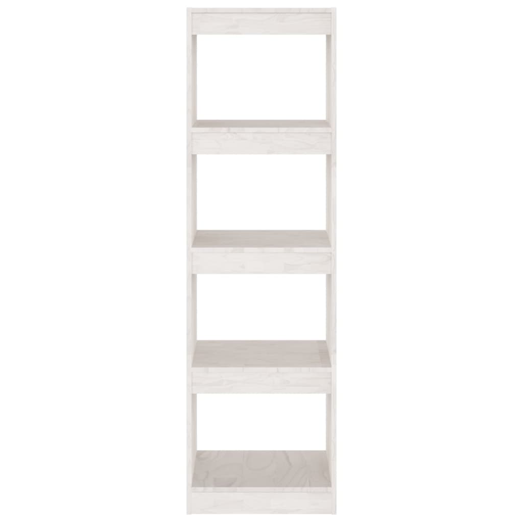vidaXL Bibliotecă/Separator cameră, alb, 40x30x135,5 cm, lemn de pin