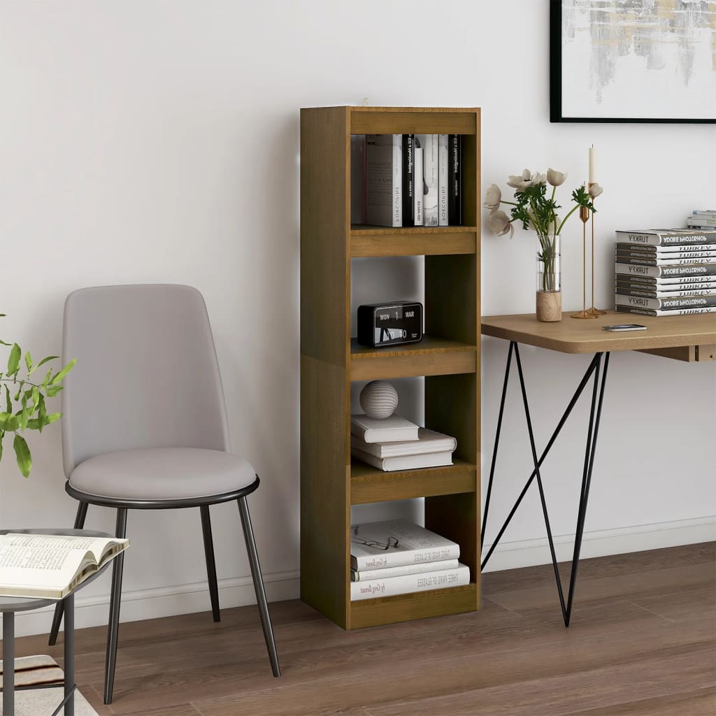 vidaXL Bibliotecă/Separator cameră, maro miere 40x30x135,5 cm lemn pin vidaXL Bibliotecă/Separator cameră, maro miere 40x30x135,5 cm lemn pin