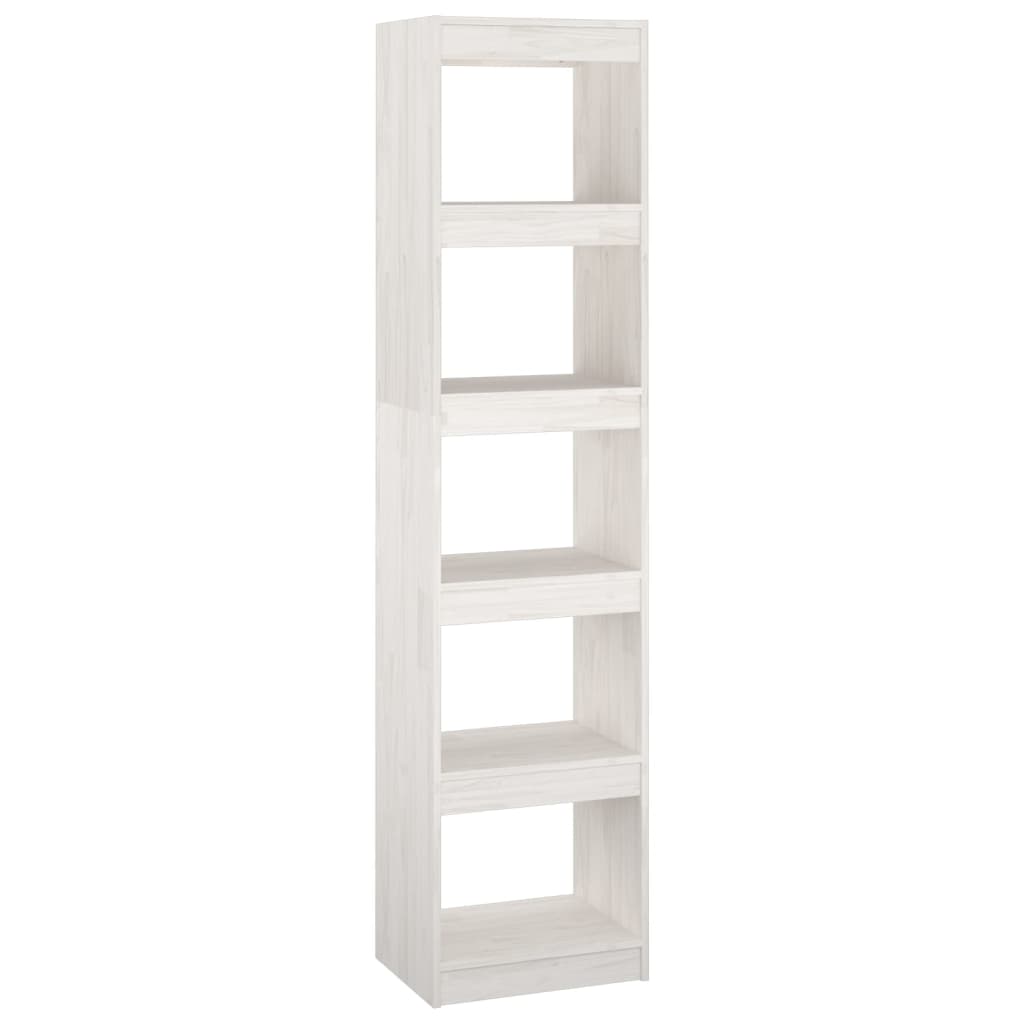 vidaXL Bibliotecă/Separator cameră, alb, 40x30x167,5 cm lemn masiv pin vidaXL Bibliotecă/Separator cameră, alb, 40x30x167,5 cm lemn masiv pin