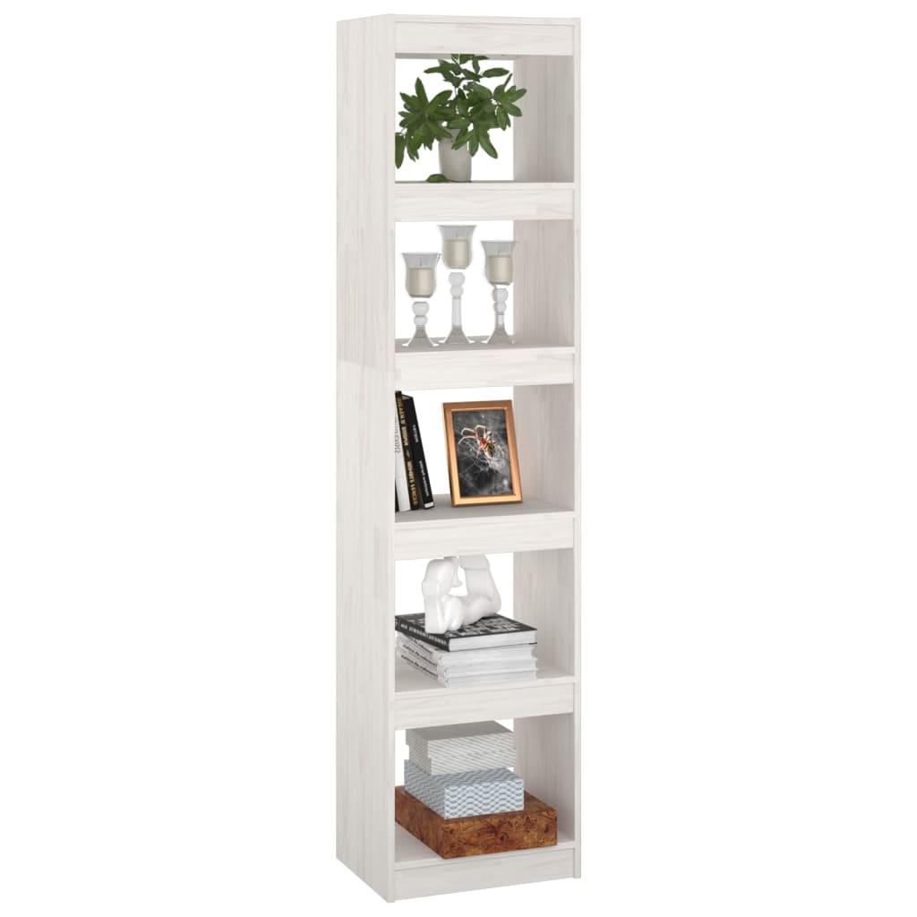 vidaXL Bibliotecă/Separator cameră, alb, 40x30x167,5 cm lemn masiv pin vidaXL Bibliotecă/Separator cameră, alb, 40x30x167,5 cm lemn masiv pin