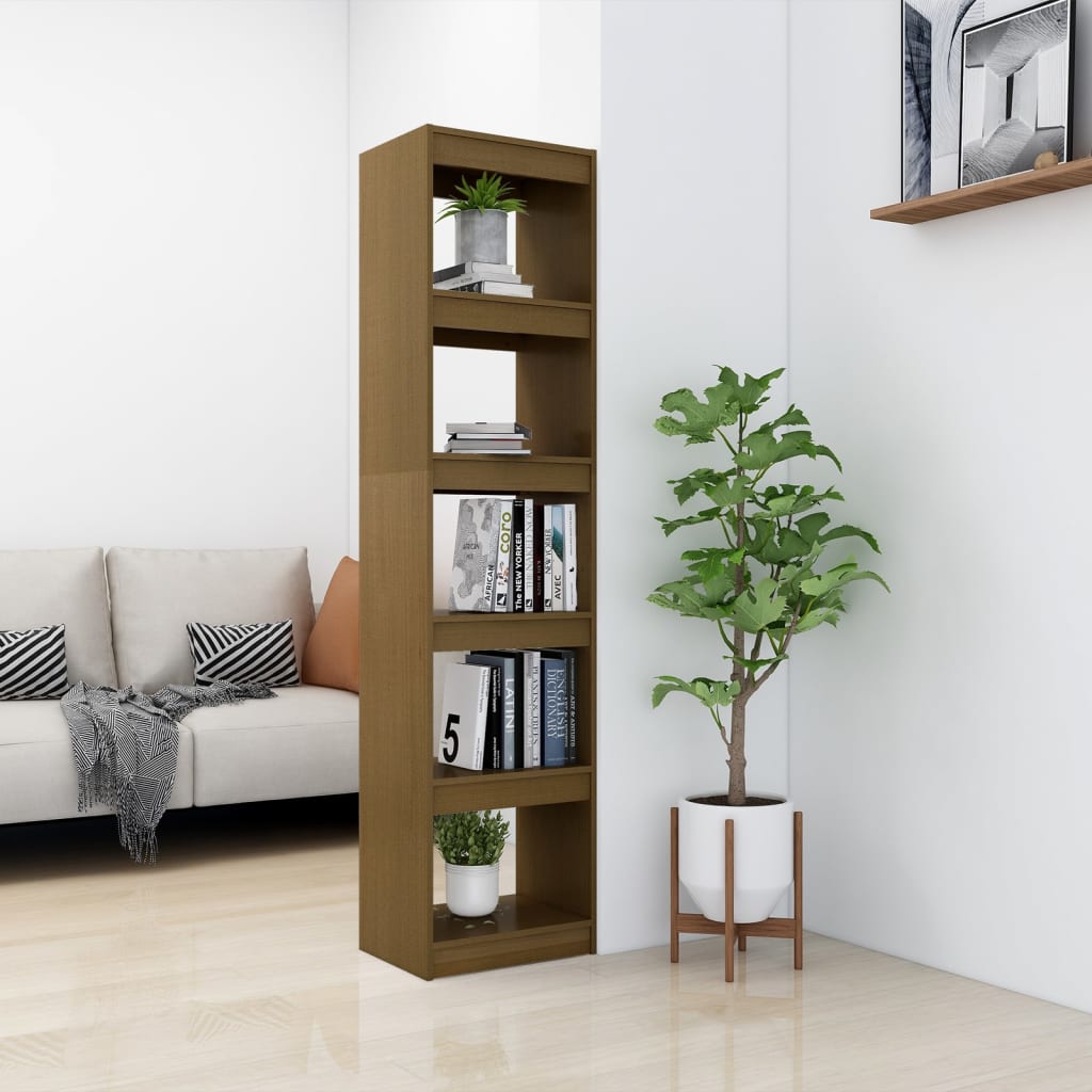 vidaXL Bibliotecă/Separator cameră maro miere 40x30x167,5 cm lemn pin vidaXL Bibliotecă/Separator cameră maro miere 40x30x167,5 cm lemn pin