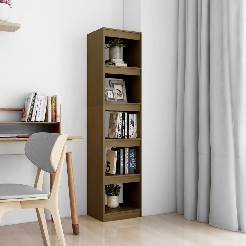 vidaXL Bibliotecă/Separator cameră maro miere 40x30x167,5 cm lemn pin vidaXL Bibliotecă/Separator cameră maro miere 40x30x167,5 cm lemn pin