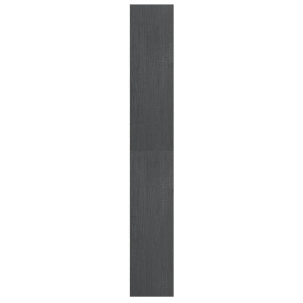 vidaXL Bibliotecă/Separator cameră, gri, 40x30x199 cm, lemn masiv pin vidaXL Bibliotecă/Separator cameră, gri, 40x30x199 cm, lemn masiv pin