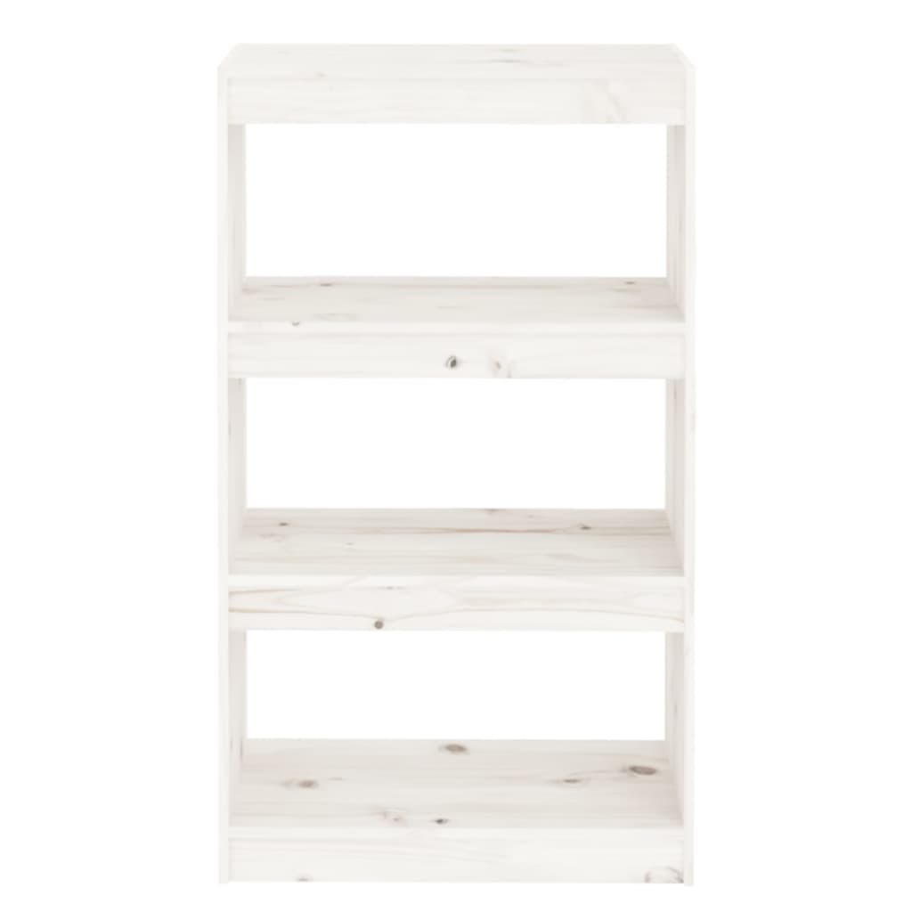 vidaXL Bibliotecă/Separator cameră alb 60x30x103,5 cm lemn masiv pin vidaXL Bibliotecă/Separator cameră alb 60x30x103,5 cm lemn masiv pin