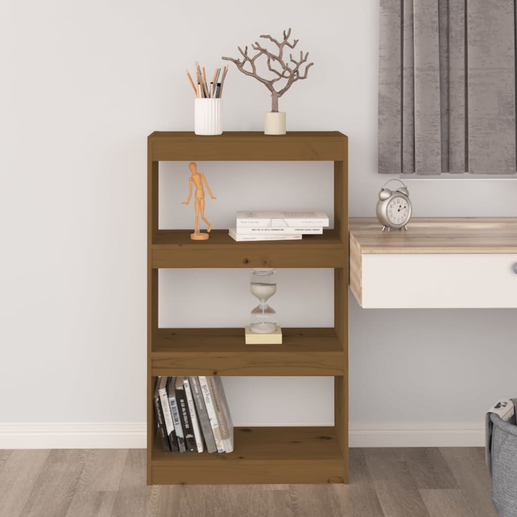 vidaXL Bibliotecă/Separator cameră, maro miere 60x30x103,5 cm lemn pin vidaXL Bibliotecă/Separator cameră, maro miere 60x30x103,5 cm lemn pin