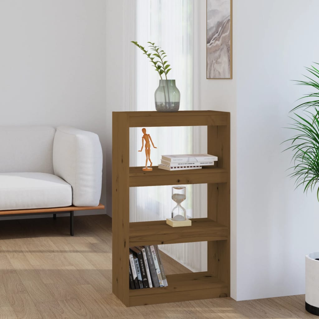 vidaXL Bibliotecă/Separator cameră, maro miere 60x30x103,5 cm lemn pin vidaXL Bibliotecă/Separator cameră, maro miere 60x30x103,5 cm lemn pin