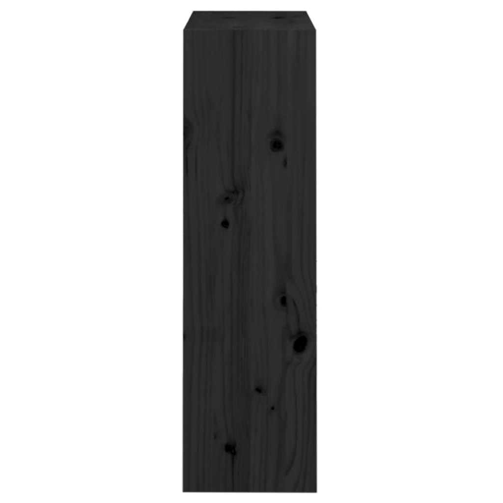 vidaXL Bibliotecă/Separator cameră negru 60x30x103,5 cm lemn masiv pin