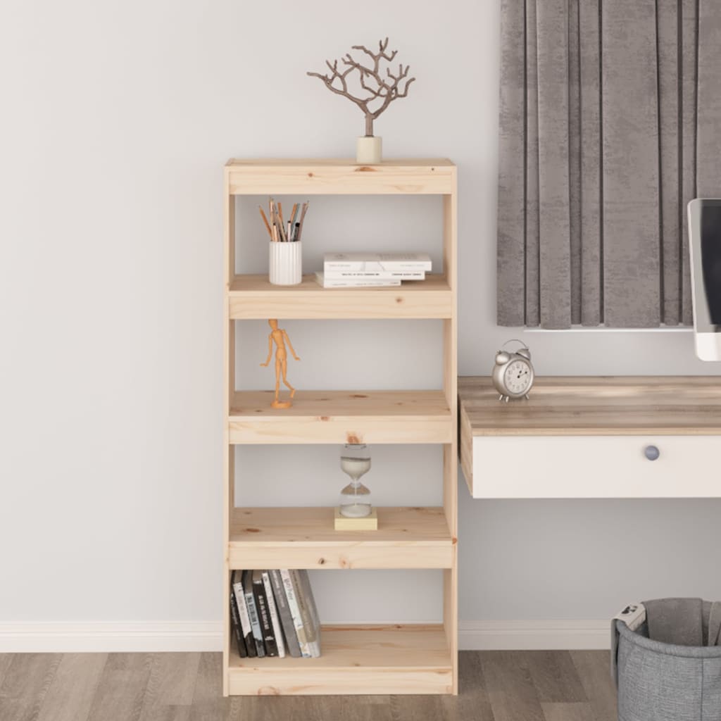 vidaXL Bibliotecă/Separator cameră, 60x30x135,5 cm, lemn masiv de pin vidaXL Bibliotecă/Separator cameră, 60x30x135,5 cm, lemn masiv de pin