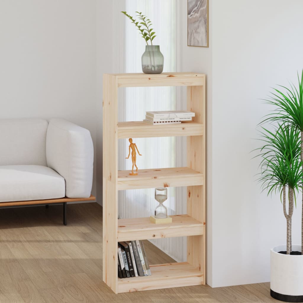 vidaXL Bibliotecă/Separator cameră, 60x30x135,5 cm, lemn masiv de pin vidaXL Bibliotecă/Separator cameră, 60x30x135,5 cm, lemn masiv de pin
