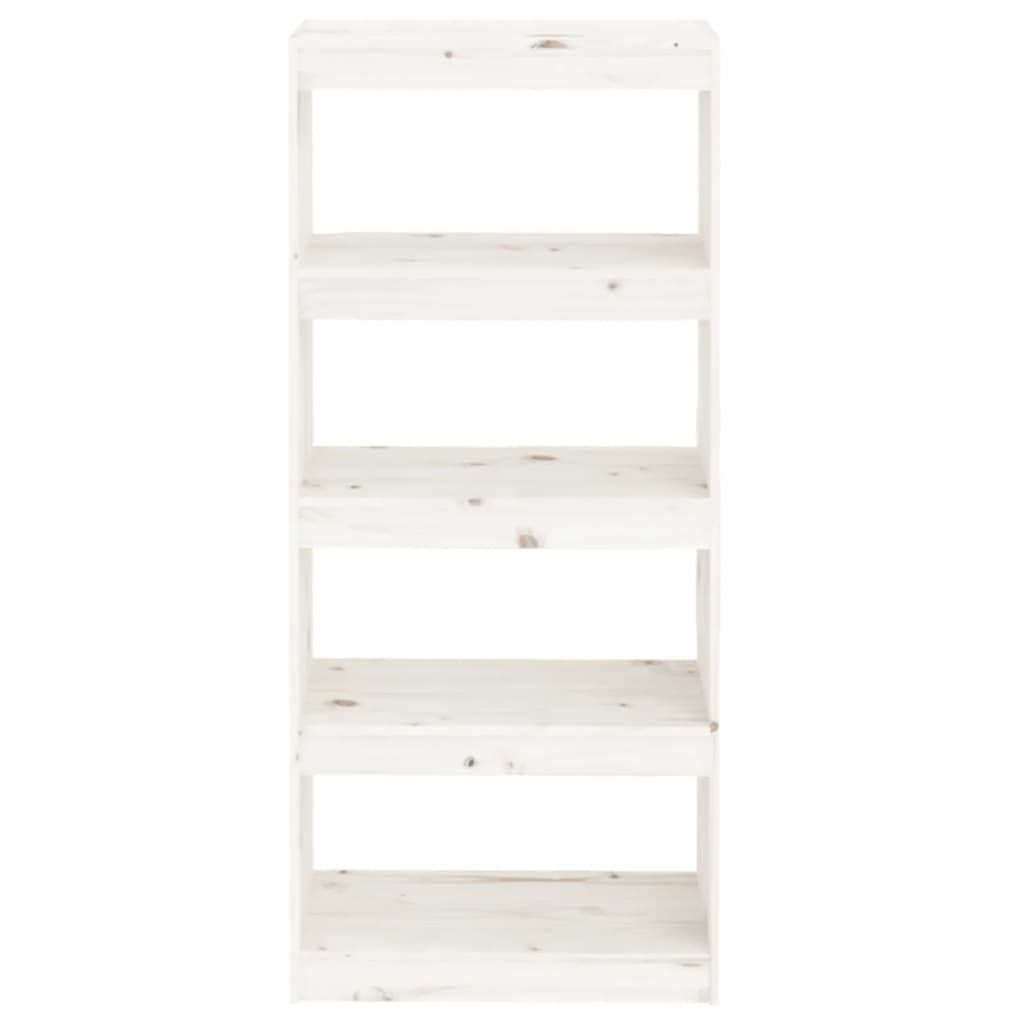vidaXL Bibliotecă/Separator cameră alb 60x30x135,5 cm lemn masiv pin vidaXL Bibliotecă/Separator cameră alb 60x30x135,5 cm lemn masiv pin