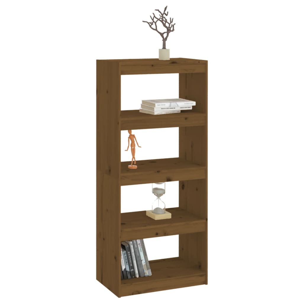 vidaXL Bibliotecă/Separator cameră maro miere 60x30x135,5 cm lemn pin vidaXL Bibliotecă/Separator cameră maro miere 60x30x135,5 cm lemn pin