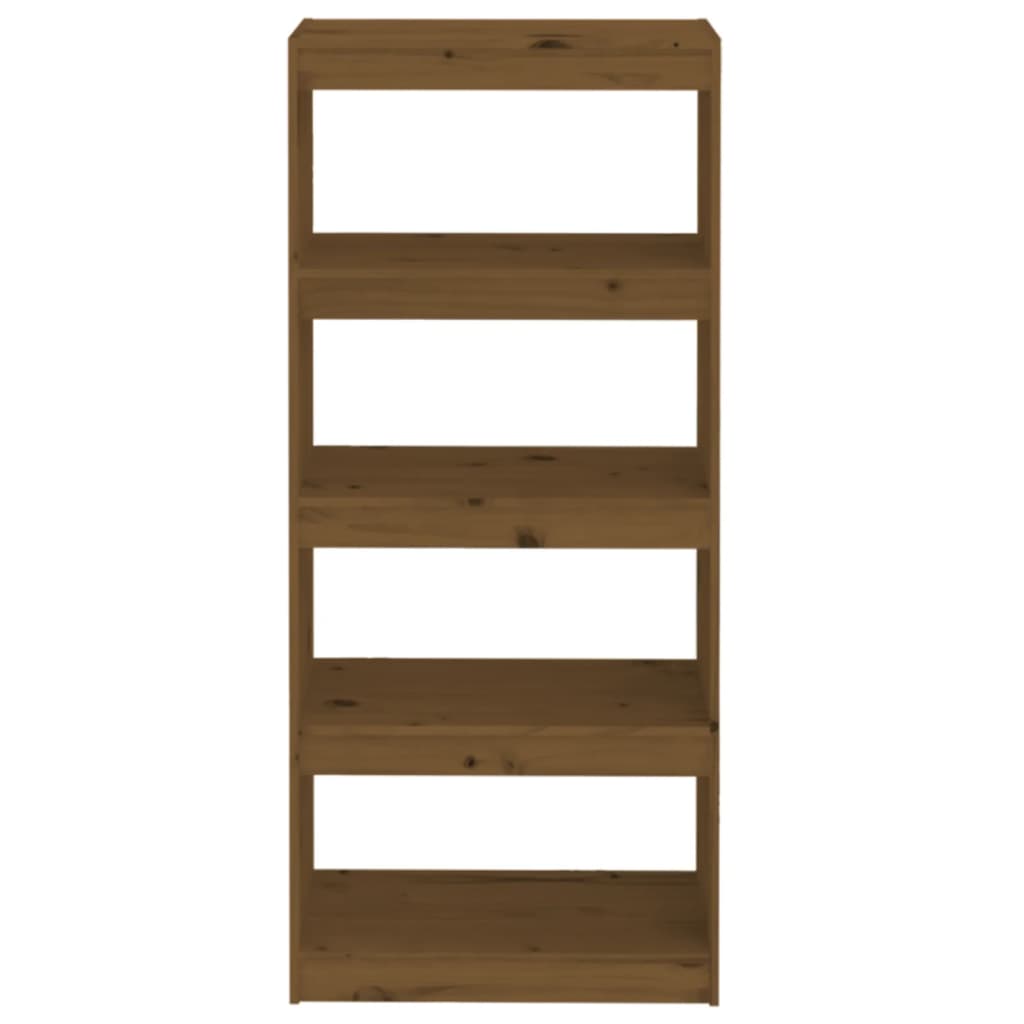 vidaXL Bibliotecă/Separator cameră maro miere 60x30x135,5 cm lemn pin vidaXL Bibliotecă/Separator cameră maro miere 60x30x135,5 cm lemn pin