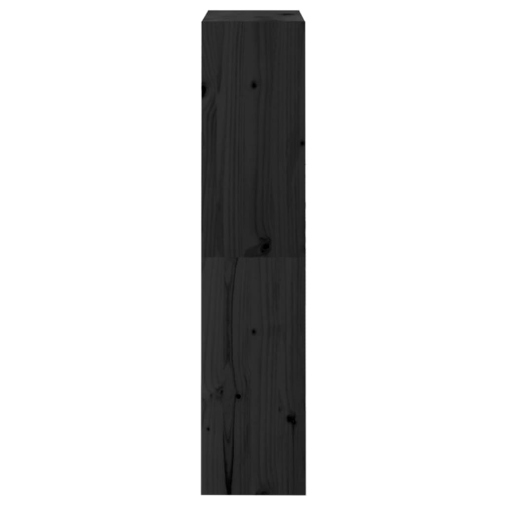vidaXL Bibliotecă/Separator cameră negru 60x30x135,5 cm lemn masiv pin