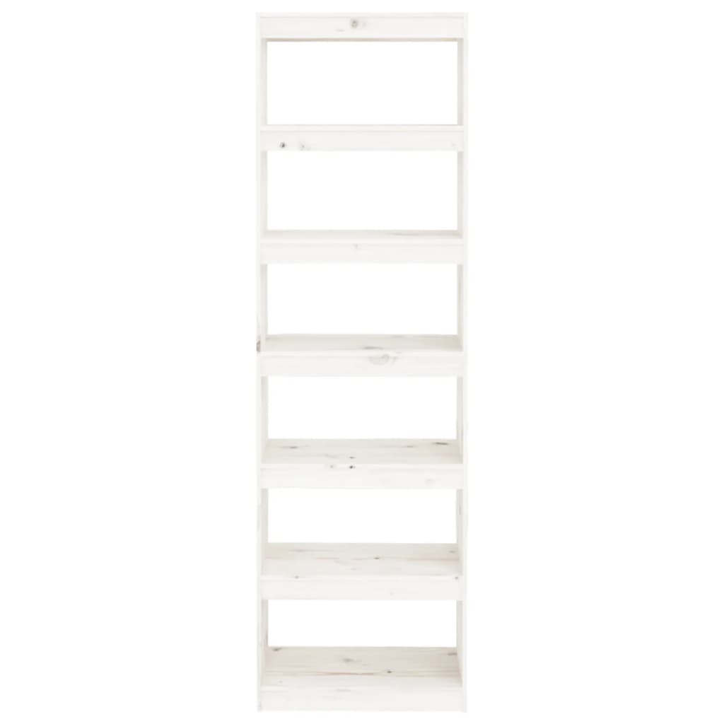 vidaXL Bibliotecă/Separator cameră alb 60x30x199,5 cm lemn masiv pin