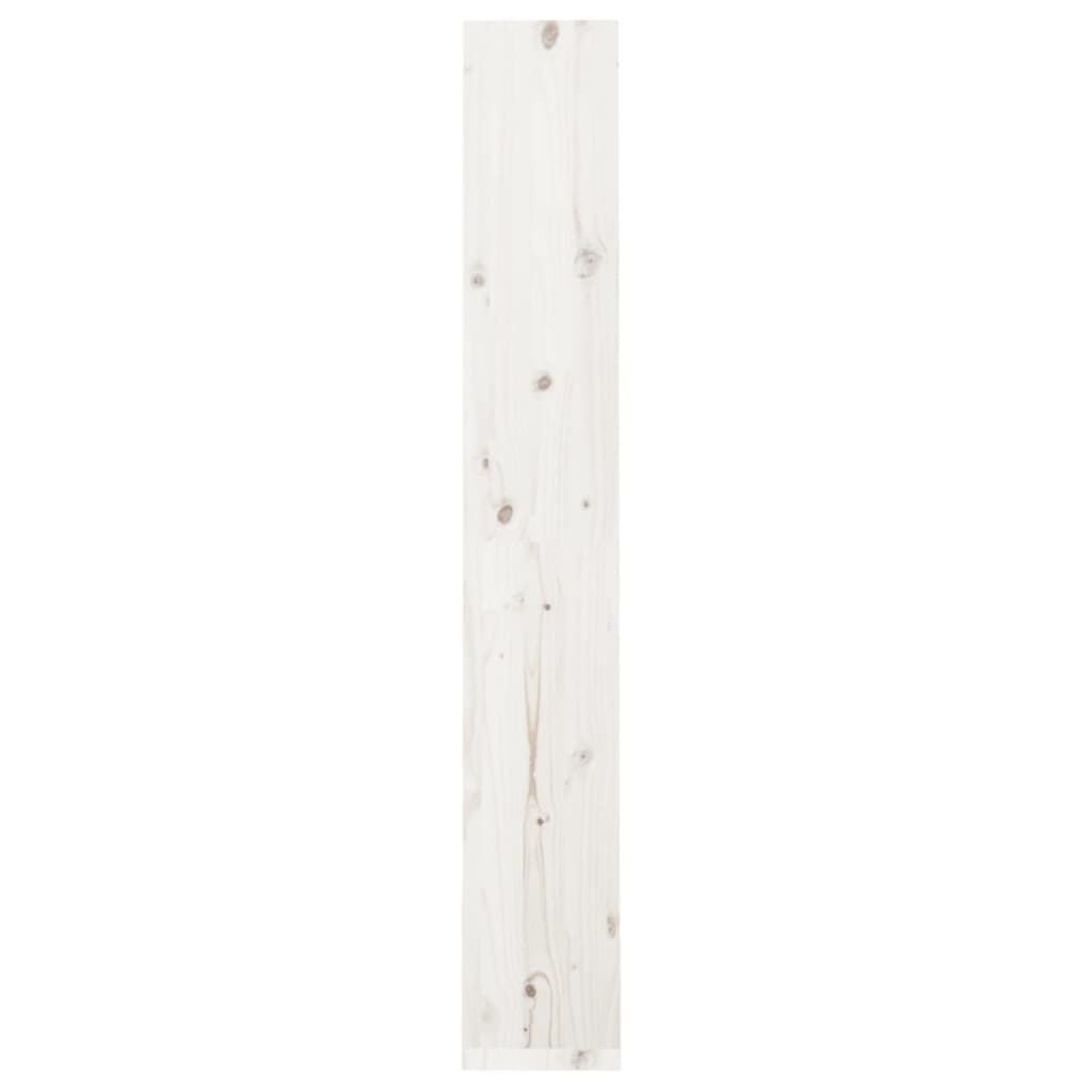 vidaXL Bibliotecă/Separator cameră alb 60x30x199,5 cm lemn masiv pin