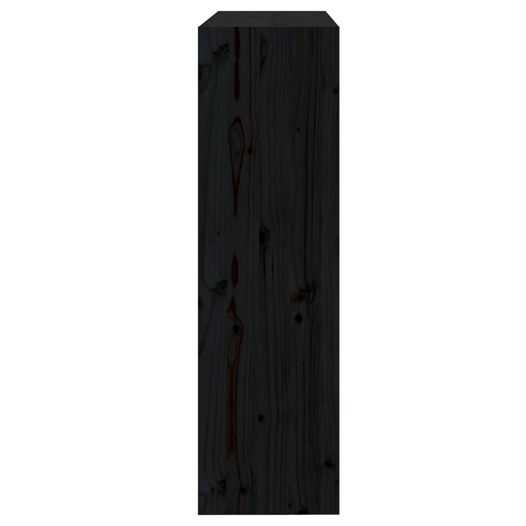 vidaXL Bibliotecă/Separator cameră negru 80x30x103,5 cm lemn masiv pin