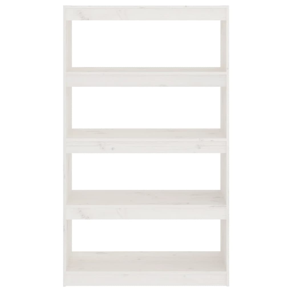 vidaXL Bibliotecă/Separator cameră alb, 80x30x135,5 cm, lemn masiv pin vidaXL Bibliotecă/Separator cameră alb, 80x30x135,5 cm, lemn masiv pin