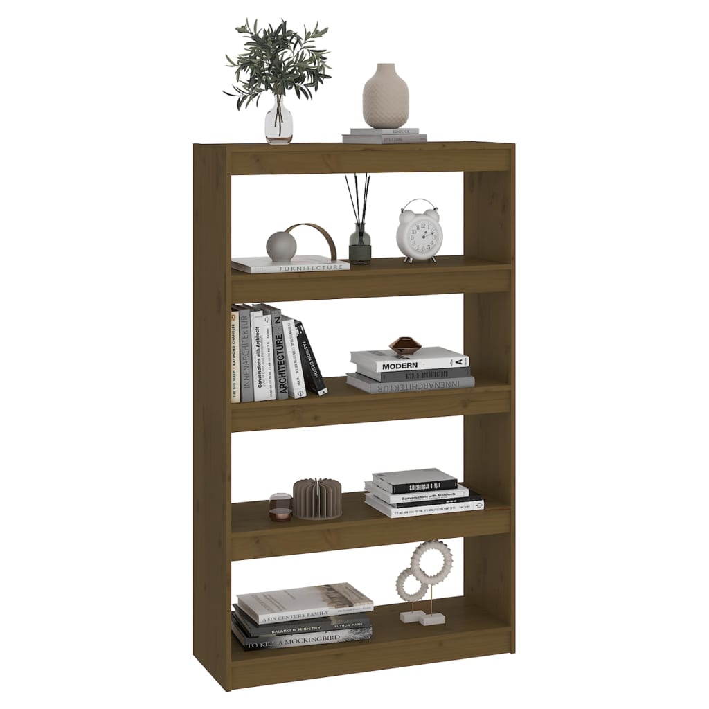 vidaXL Bibliotecă/Separator cameră maro miere 80x30x135,5 cm lemn pin vidaXL Bibliotecă/Separator cameră maro miere 80x30x135,5 cm lemn pin