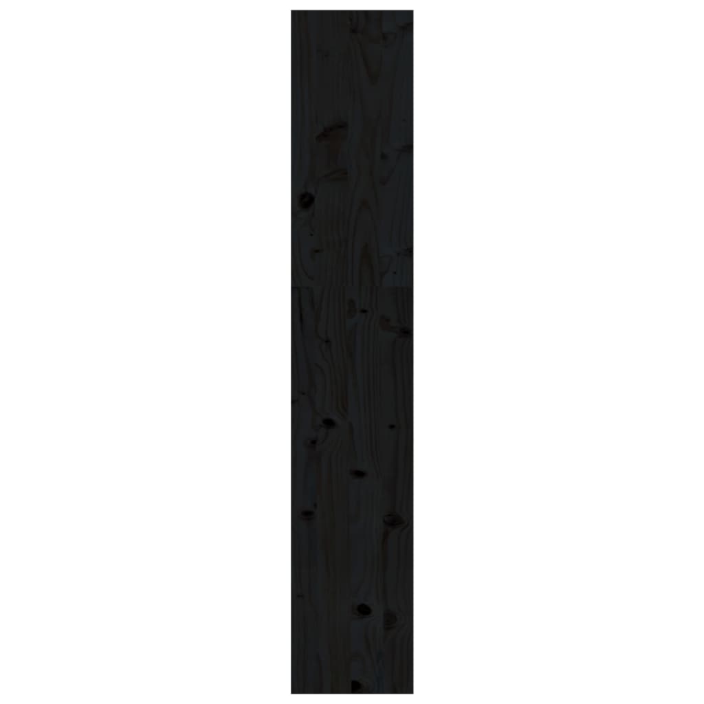 vidaXL Bibliotecă/Separator cameră negru 80x30x167,4 cm lemn masiv pin vidaXL Bibliotecă/Separator cameră negru 80x30x167,4 cm lemn masiv pin