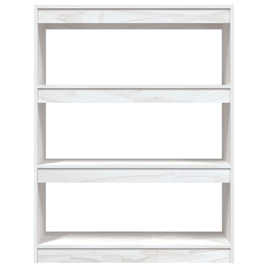 vidaXL Bibliotecă/Separator cameră, alb, 100x30x103 cm, lemn masiv pin vidaXL Bibliotecă/Separator cameră, alb, 100x30x103 cm, lemn masiv pin
