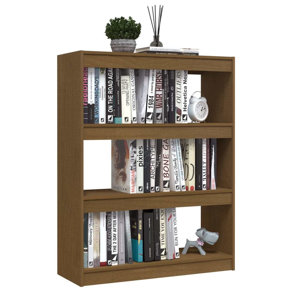 vidaXL Bibliotecă/Separator cameră, maro miere, 100x30x103 cm lemn pin