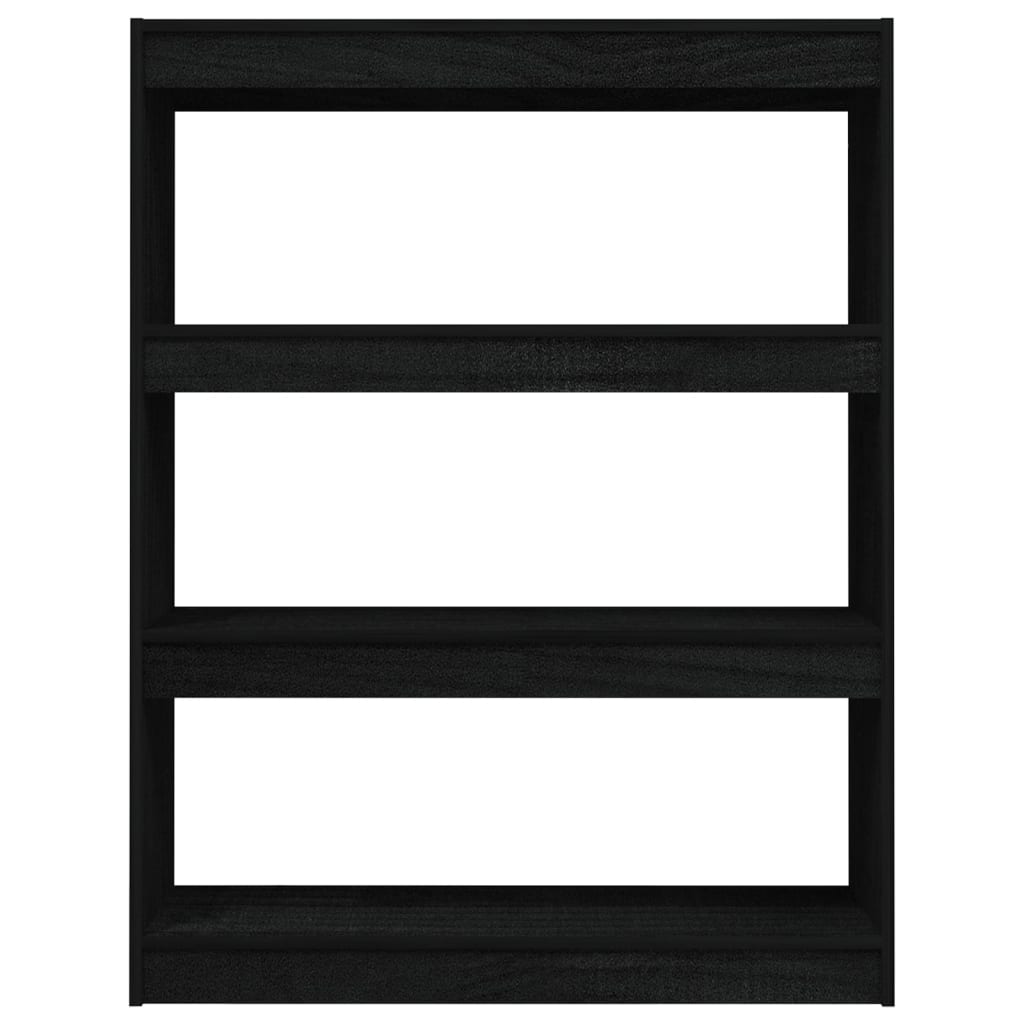 vidaXL Bibliotecă/Separator cameră, negru, 100x30x103 cm, lemn de pin vidaXL Bibliotecă/Separator cameră, negru, 100x30x103 cm, lemn de pin