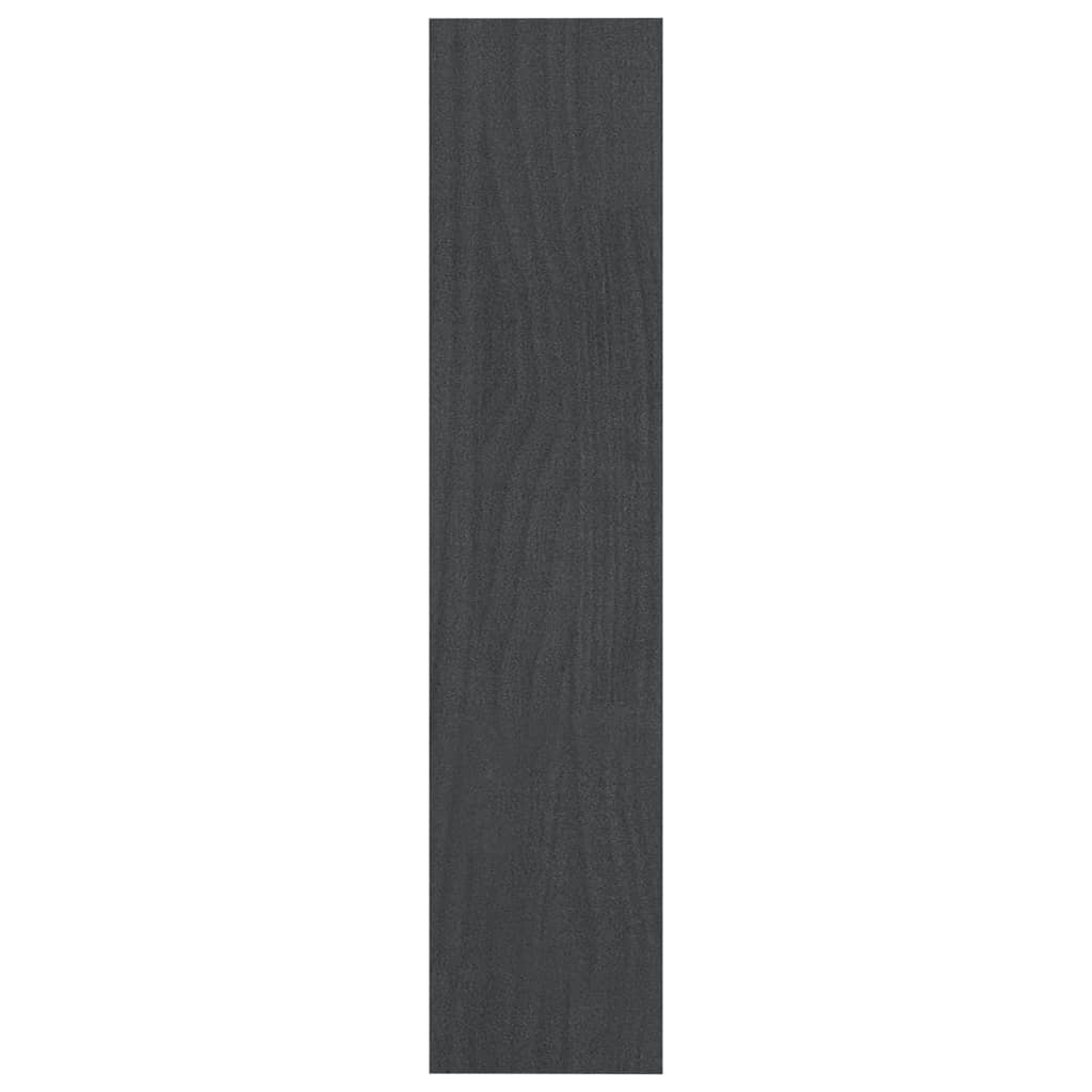 vidaXL Bibliotecă/Separator cameră gri 100x30x135,5 cm lemn masiv pin vidaXL Bibliotecă/Separator cameră gri 100x30x135,5 cm lemn masiv pin