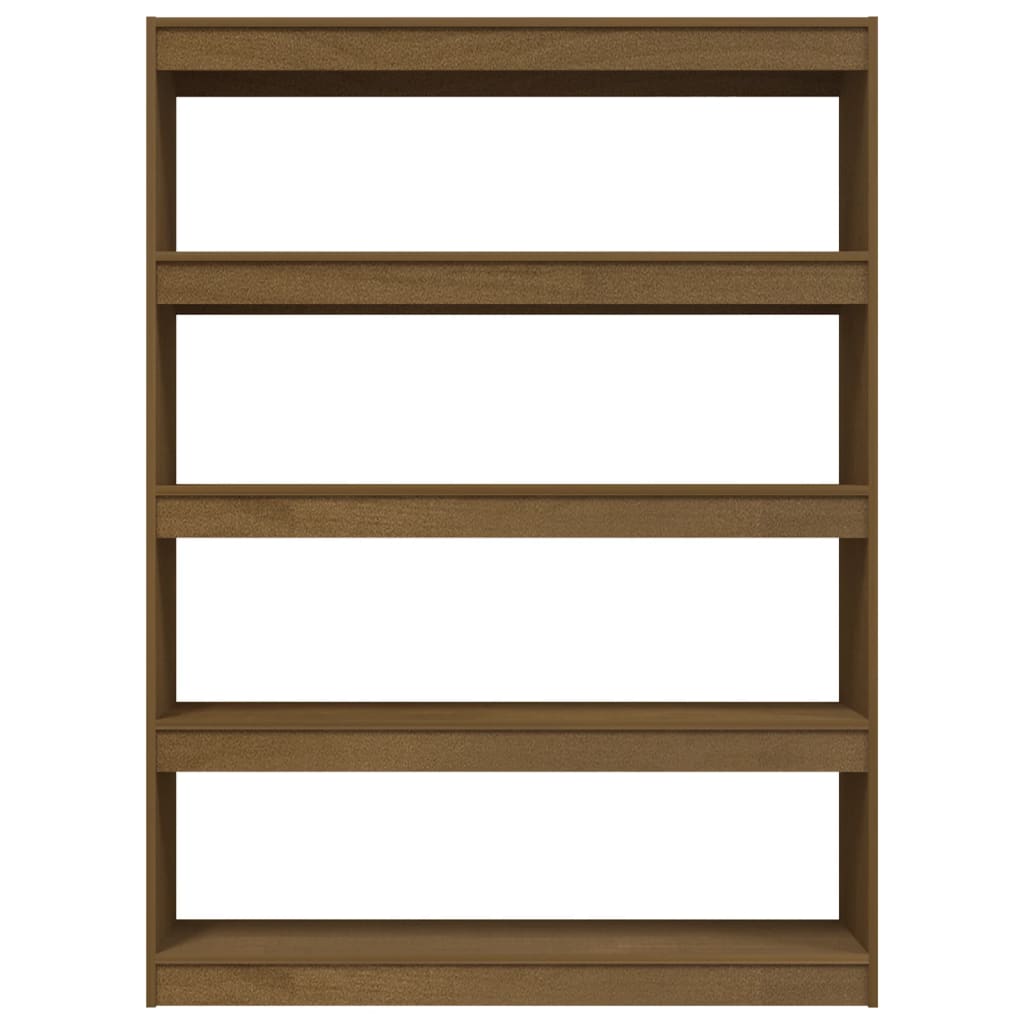 vidaXL Bibliotecă/Separator cameră maro miere 100x30x135,5 cm lemn pin
