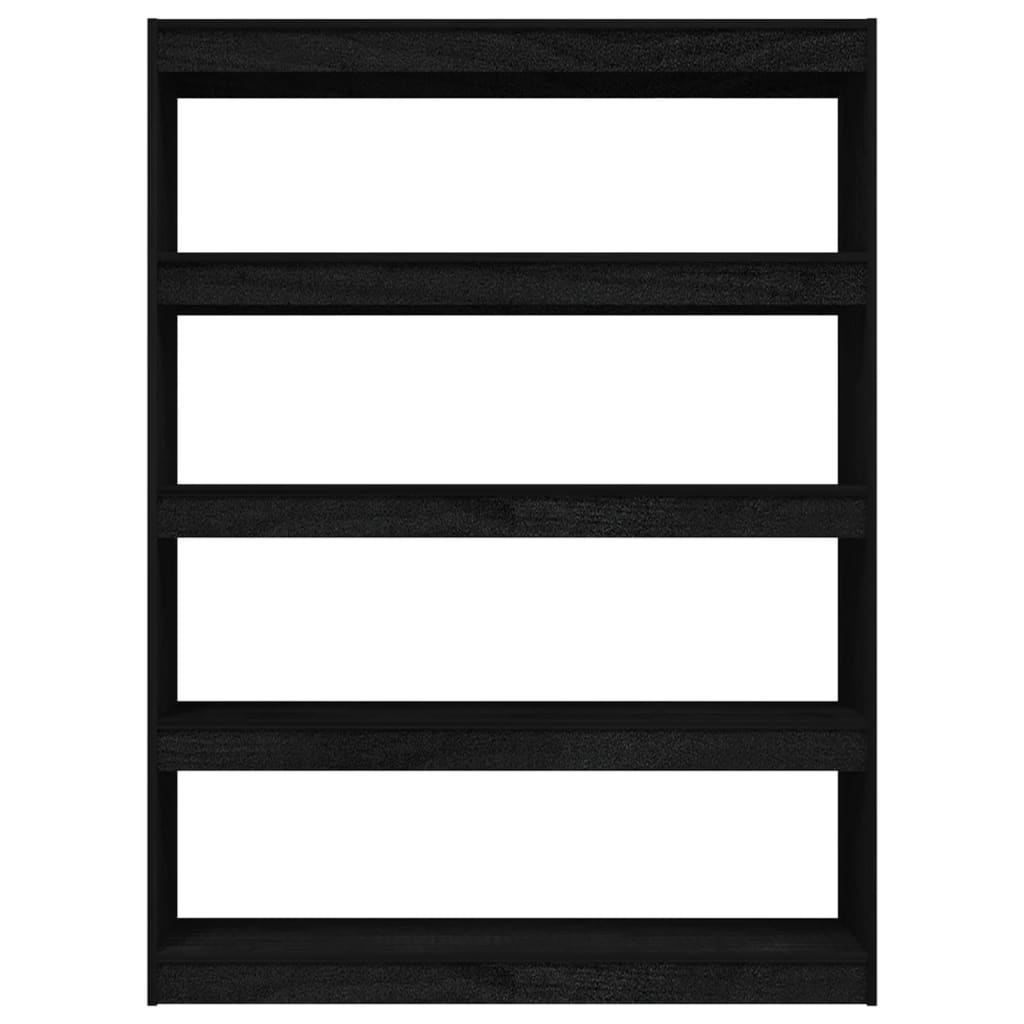 vidaXL Bibliotecă/Separator cameră negru 100x30x135,5 cm lemn de pin vidaXL Bibliotecă/Separator cameră negru 100x30x135,5 cm lemn de pin