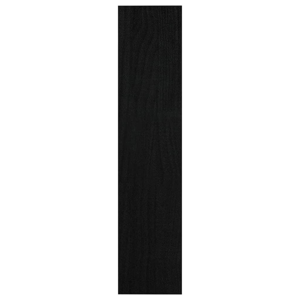 vidaXL Bibliotecă/Separator cameră negru 100x30x135,5 cm lemn de pin vidaXL Bibliotecă/Separator cameră negru 100x30x135,5 cm lemn de pin