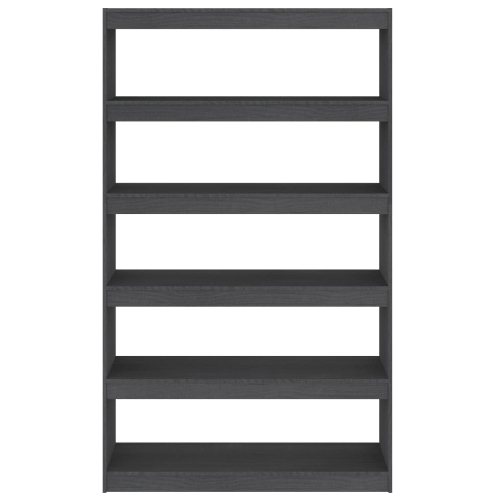 vidaXL Bibliotecă/Separator cameră, gri 100x30x167,5 cm lemn masiv pin vidaXL Bibliotecă/Separator cameră, gri 100x30x167,5 cm lemn masiv pin