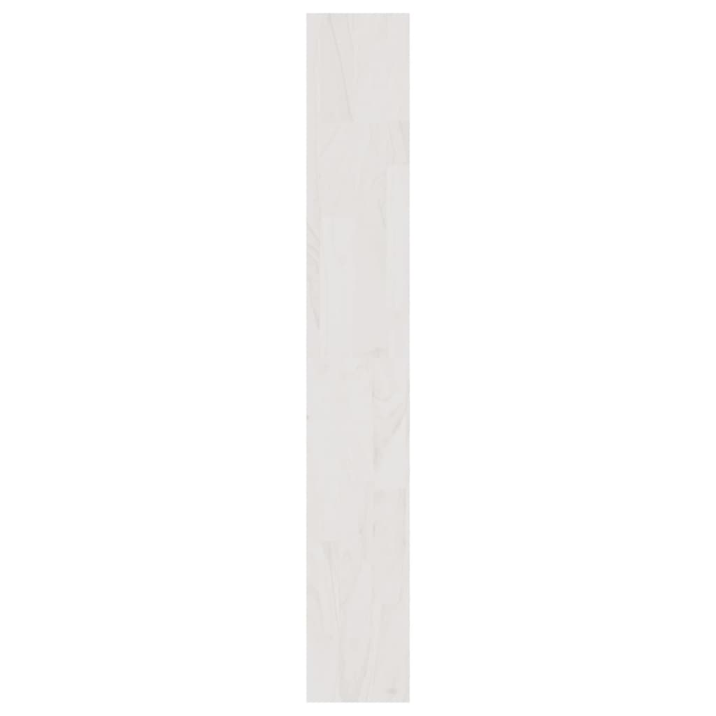 vidaXL Bibliotecă/Separator cameră, alb, 100x30x200 cm, lemn masiv pin vidaXL Bibliotecă/Separator cameră, alb, 100x30x200 cm, lemn masiv pin