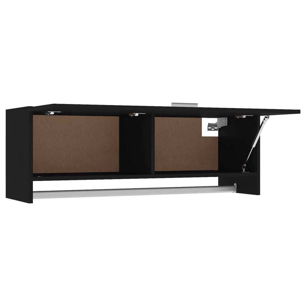 vidaXL Șifonier, negru, 100x32,5x35 cm, PAL vidaXL Șifonier, negru, 100x32,5x35 cm, PAL