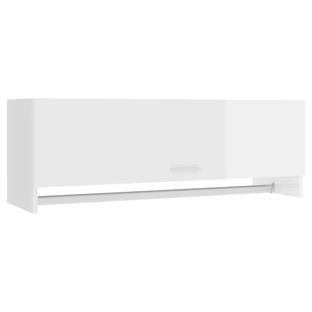 vidaXL Șifonier, alb extralucios, 100x32,5x35 cm, PAL vidaXL Șifonier, alb extralucios, 100x32,5x35 cm, PAL