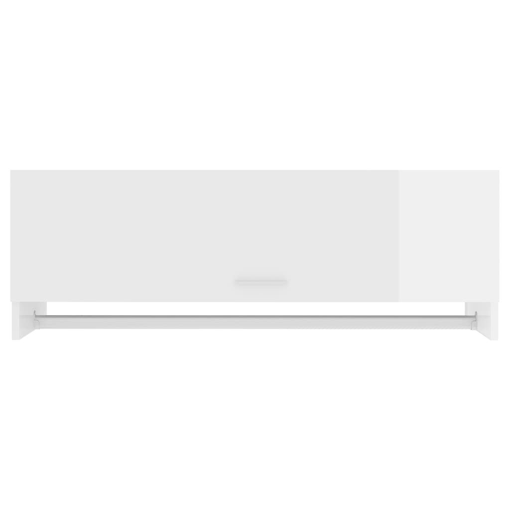 vidaXL Șifonier, alb extralucios, 100x32,5x35 cm, PAL vidaXL Șifonier, alb extralucios, 100x32,5x35 cm, PAL