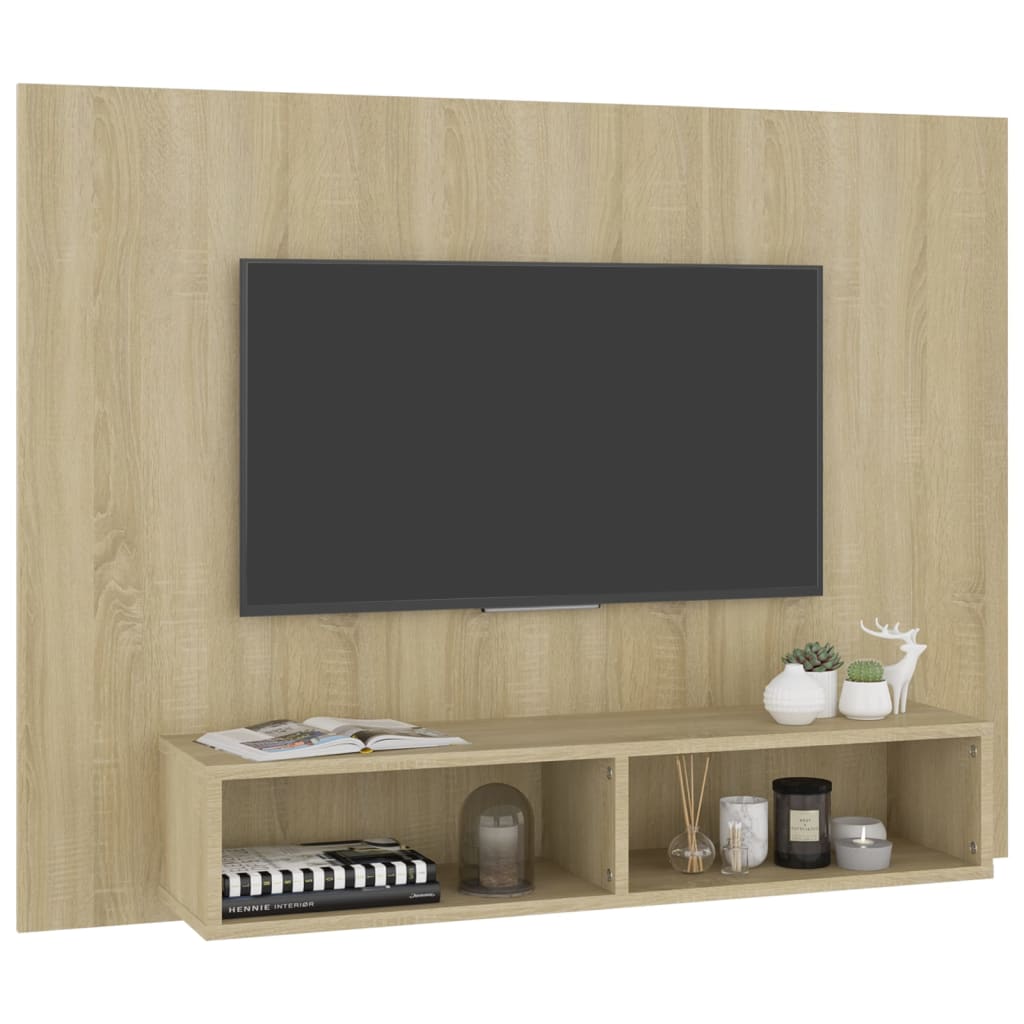 vidaXL Comodă TV de perete, stejar sonoma, 120x23,5x90 cm, PAL