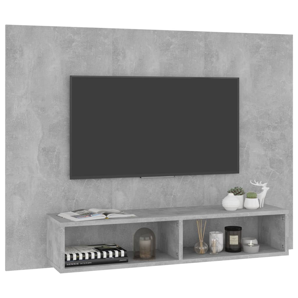 vidaXL Comodă TV de perete, gri beton, 120x23,5x90 cm, PAL vidaXL Comodă TV de perete, gri beton, 120x23,5x90 cm, PAL