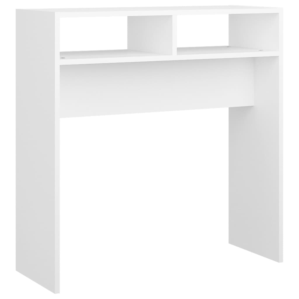 vidaXL Măsuță consolă, alb, 78x30x80 cm, lemn prelucrat vidaXL Măsuță consolă, alb, 78x30x80 cm, lemn prelucrat