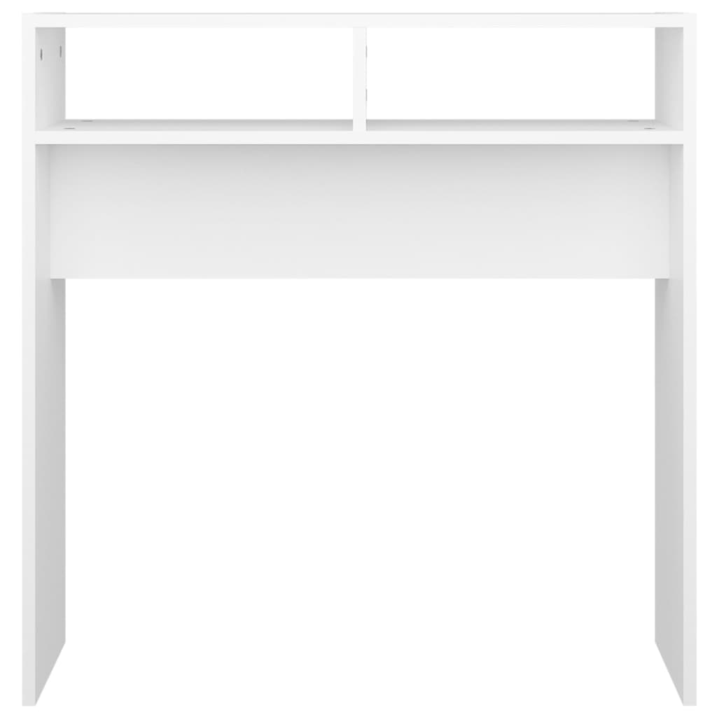vidaXL Măsuță consolă, alb, 78x30x80 cm, lemn prelucrat vidaXL Măsuță consolă, alb, 78x30x80 cm, lemn prelucrat
