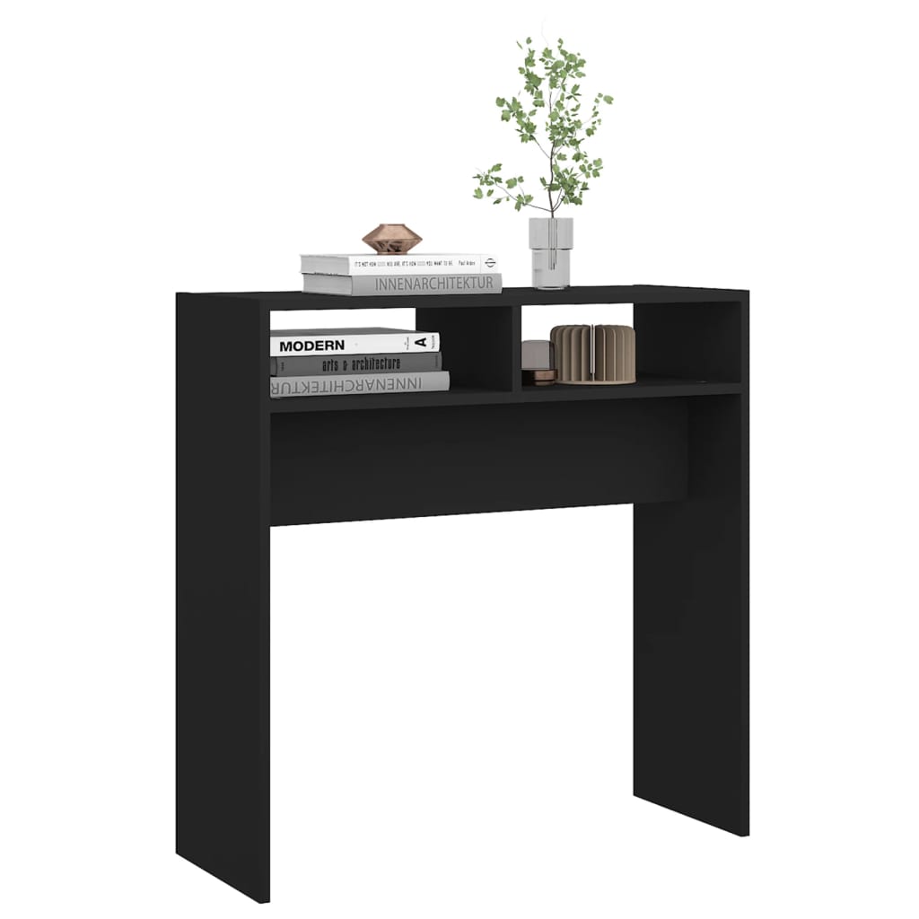 vidaXL Masă consolă, negru, 78x30x80 cm, PAL vidaXL Masă consolă, negru, 78x30x80 cm, PAL