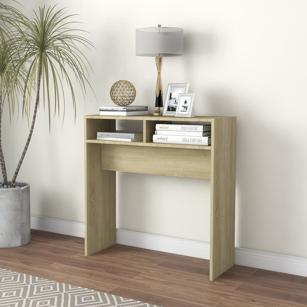 vidaXL Masă consolă, stejar sonoma, 78x30x80 cm, PAL vidaXL Masă consolă, stejar sonoma, 78x30x80 cm, PAL