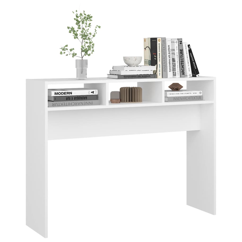 vidaXL Masă consolă, alb, 105x30x80 cm, PAL vidaXL Masă consolă, alb, 105x30x80 cm, PAL