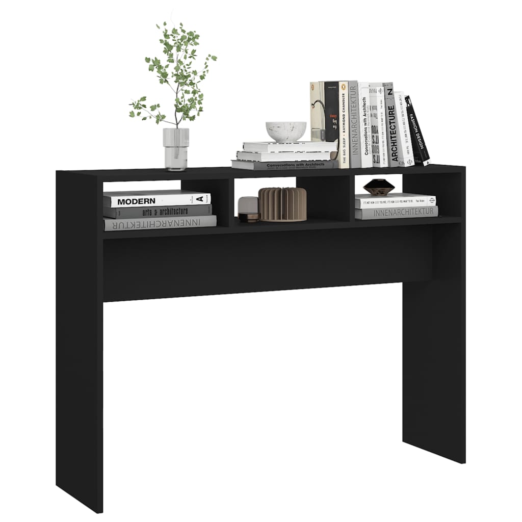 vidaXL Masă consolă, negru, 105x30x80 cm, PAL vidaXL Masă consolă, negru, 105x30x80 cm, PAL