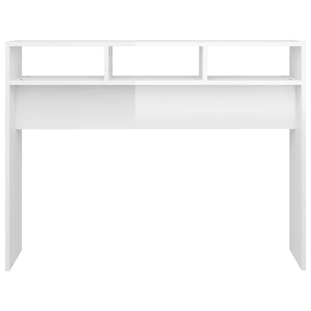 vidaXL Masă consolă, alb extralucios, 105x30x80 cm, PAL vidaXL Masă consolă, alb extralucios, 105x30x80 cm, PAL